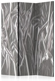 Paravento design Argento Nobile - texture astratta grigia con forte contrasto