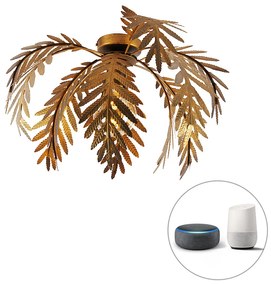 Lampada da soffitto intelligente oro 45 cm rotonda incl. Wifi G95 - Botanica