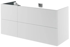 Mobile da bagno sotto lavabo Neo bianco laccato L 135 x H 64 x P 48 cm 2 cassetti, lavabo non incluso