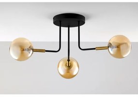 Jupiter 2037 - Lampadario a sospensione con supporto rigido BURANO 3xG9/10W/230V nero/oro/beige