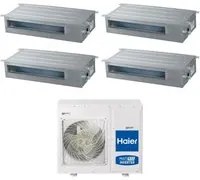 Climatizzatore Condizionatore Haier quadri split inverter Serie CANALIZZATO SLIM 9+9+12+12 con 4U85S2SH1FA R32 wifi optional 9000+9000+12000+12000