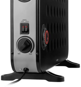 Sencor - Riscaldatore elettrico a convettore 750/1250/2000W/230V termostato IP24 nero