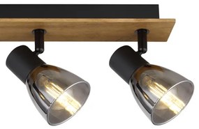 Globo 54307-4W - Luce Spot CLAUDE 4xE14/40W/230V nero/legno