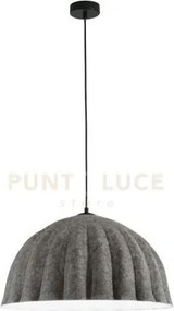 Lampadario a sospensione midi in feltro grigio e bianco cavo 2m par...