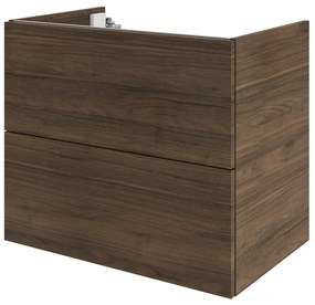 Mobile da bagno sospeso sotto lavabo L 75 x H 64 x P 48 cm rovere lucido, 2 cassetti, 2 ante Apertura push-pull SENSEA Neo Frame, Maniglie acquistabili separatamente