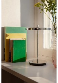 Lampada da tavolo dimmerabile a LED in argento con paralume in metallo (altezza 31 cm) Asteria Move - UMAGE