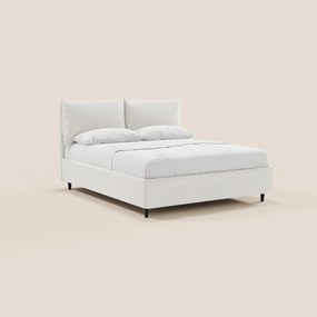 ZAYRON letto imbottito con vano contenitore e morbidi cuscini regolabili - design moderno in tessuto certificato Oeko-Tex®