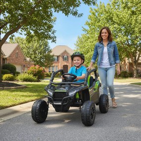 Macchina Elettrica per Bambini 3-5 Anni 12V con Licenza Kawasaki Doppio Motore Telecomando e Musica Nero...
