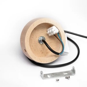 Lampadario a cavo ALBA 1xE27/15W/230V Ø 45 cm nero/marrone