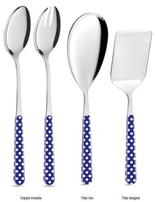 Set 4 Pezzi Posate da Portata - Pois Blu