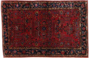 Lilian Tappeto 100 x 150 Blu (Iran) Annodato A Mano