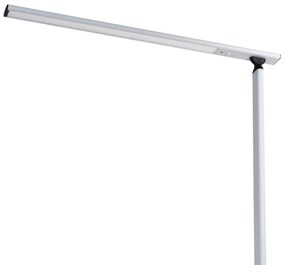 Prios Zyair Lampada da terra per ufficio a LED, argento 108,4 cm