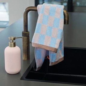 Set di 2 asciugamani in cotone biologico blu e rosa 40x55 cm Retro - Mette Ditmer Denmark