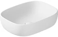 Lavabo da appoggio ovale cm 50x38 serie Dream di Ceramica Galassia Bianco Opaco