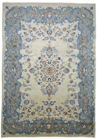 Kashan Tappeto persiano 360x250 Verde (Iran) Annodato A Mano