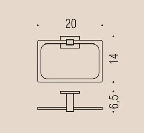 Colombo Design Look B16310nm Porta Asciugamani Ad Anello Nero Opaco