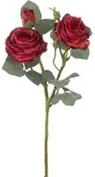 Set 6 Rose Artificiali Rami per 4 Fiori 60 cm