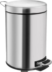 Cestino per rifiuti con piedini in acciaio inox in argento lucido 3 l - Orion