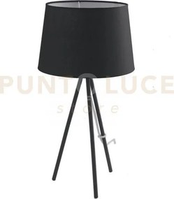 Lume marilyn con paralume in tessuto nero 1 luce attacco e27 30x58,5cm