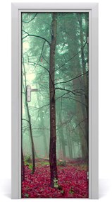 Adesivo per porta Foresta in autunno 75x205 cm