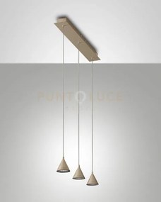 Delta sospensione 3 luci oro opaco 3443-47-225