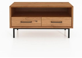 Tavolo TV in legno di quercia di colore naturale 90x50 cm Abies - The Beds
