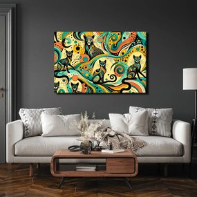 Quadro su tela – Gatti psichedelici