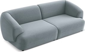 Divano azzurro con rivestimento in velluto 232 cm Moana – Makamii