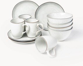 Servizio di stoviglie fatto a mano Nordic Sand, 4 persone (12 pz)