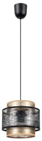 Lampadario a sospensione con filo GABI 1xE27/60W/230V oro/nero diametro 20 cm