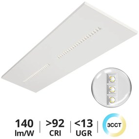 Pannello LED 120x30 28W, 36W, 42W, CCT, CRI92 con driver Philips Colore Bianco Variabile CCT, Potenza 28W