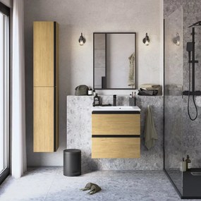 Specchio rettangolare nero 80 x 60 cm