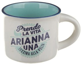 Tazzina caffè con nome Arianna in gres porcellanato