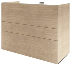 Mobile da bagno a terra L 105 x H 84 x P 48 cm rovere naturale, 3 cassetti Apertura push-pull SENSEA Neo Line, Maniglie acquistabili separatamente