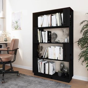 Libreria/divisorio bianco 80x25x132 cm legno massello di pino