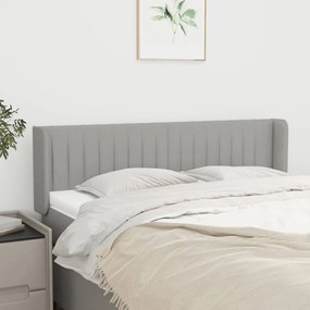 Testiera Ad Orecchio Grigio Chiaro 147x16x78/88 Cm İn Tessuto /