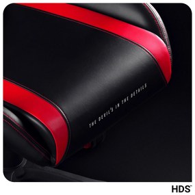 Sedia da scrivania Diablo X-Horn 2.0 Small: Nero-Rosso