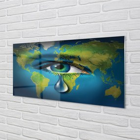 Quadro vetro acrilico Mappa dell'occhio 100x50 cm