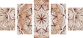 Quadri 5 pezzi – Mandala etnica astratta