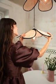 Osram - Lampadario a sospensione con cavo DECOR RATTAN 1xE27/15W/230V Ø 58 cm beige/nero