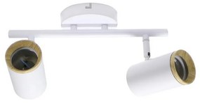 Lampadario da soffitto Country Bianco 2 Faretti GU10 Orientabili M LEDME