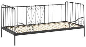 Letto nero per bambini 90x200 cm Alice - Vipack