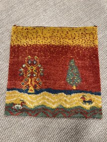 Gabbeh Tappeto persiano 40 x 40 Rosso (Iran) Annodato A Mano