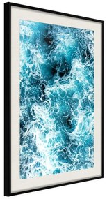 Poster  Sea Foam  Cornice Quadri Cornice nera con pass-partout, Larghezza x Altezza Home decor 20x30