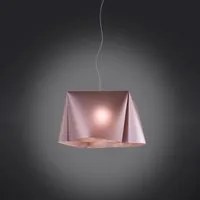 Sospensione Moderna 1 Luce Wanda In Polilux Rosa Metallico D45 Made In Italy