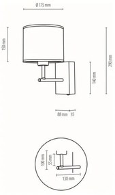 Spot-Light 57191974 - Applique BOHO 1xE27/25W/230V rovere