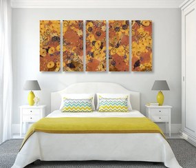 Quadri 5 pezzi – Astrazione ispirata a G. Klimt