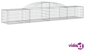 vidaXL Cesti Gabbioni ad Arco 13 pz 300x50x40/60 cm Ferro Zincato