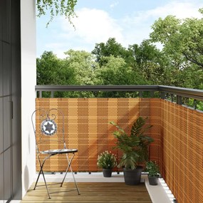 Paravento Da Balcone Marrone Chiaro 600x80 Cm İn Polyrattan /