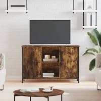 Mobile TV Rovere Fumo 100x35x65 cm in Legno Multistratocod mxl 126508